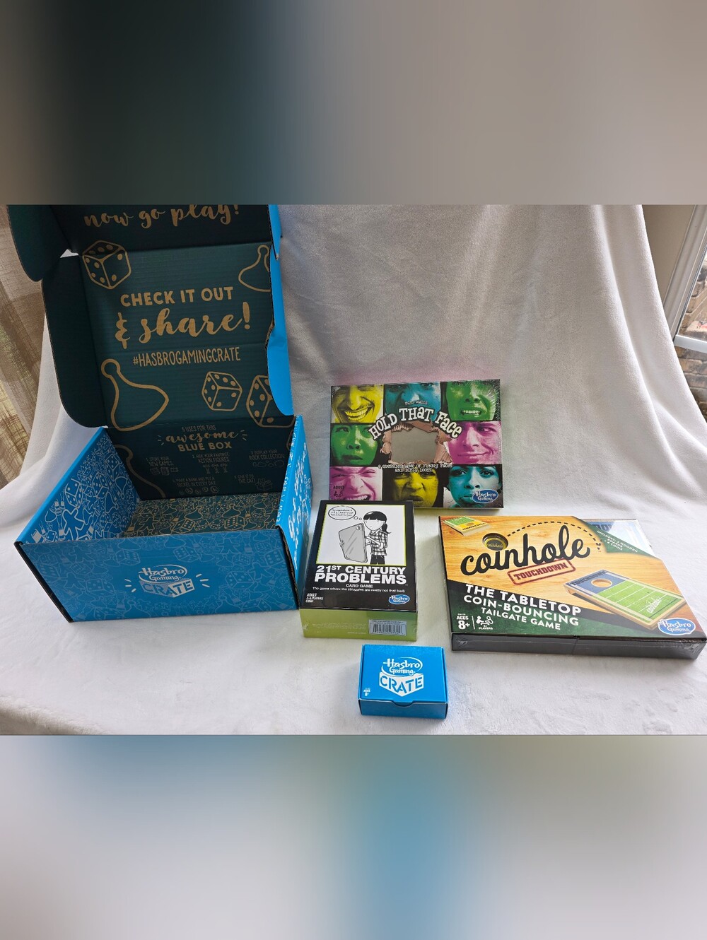 Hasbro Gaming Crate - 3 Games Included + Monopoly Tokens